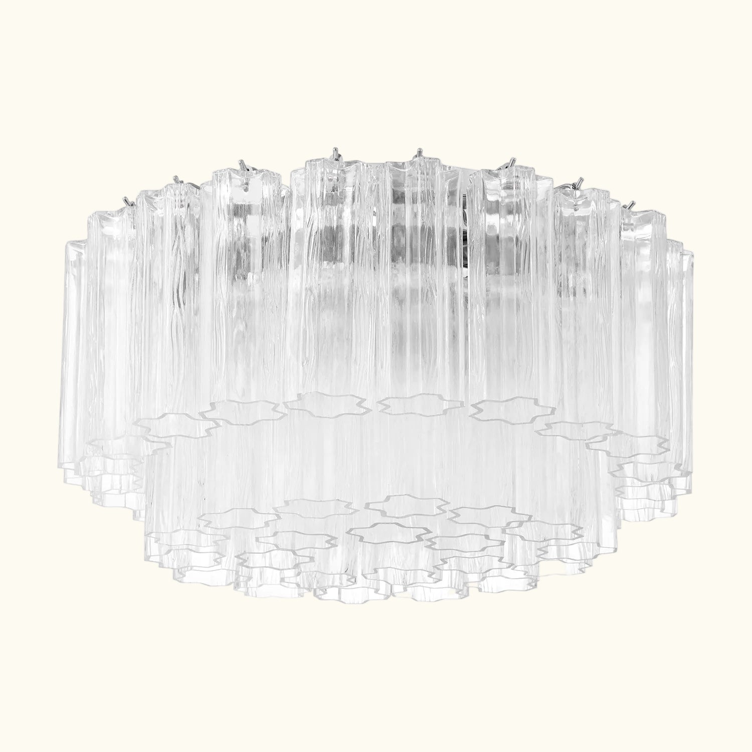 Addis Murano Glass Flushmount 22 inch in Chrome with Clear glass alternate view 1