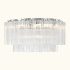 Addis Murano Glass Flushmount 22 inch in Chrome with Clear glass alternate view 2