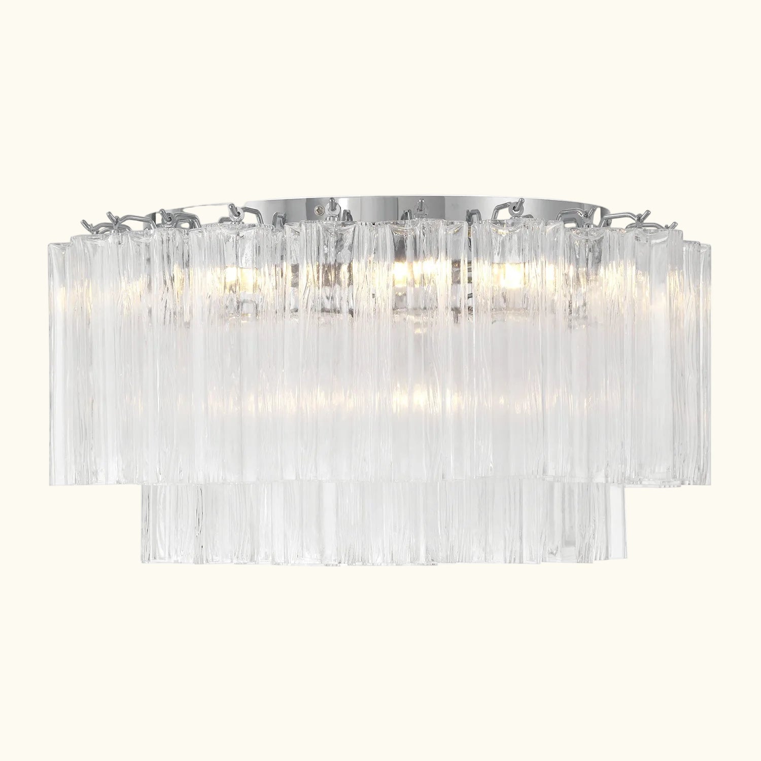 Addis Murano Glass Flushmount 22 inch in Chrome with Clear glass alternate view 2