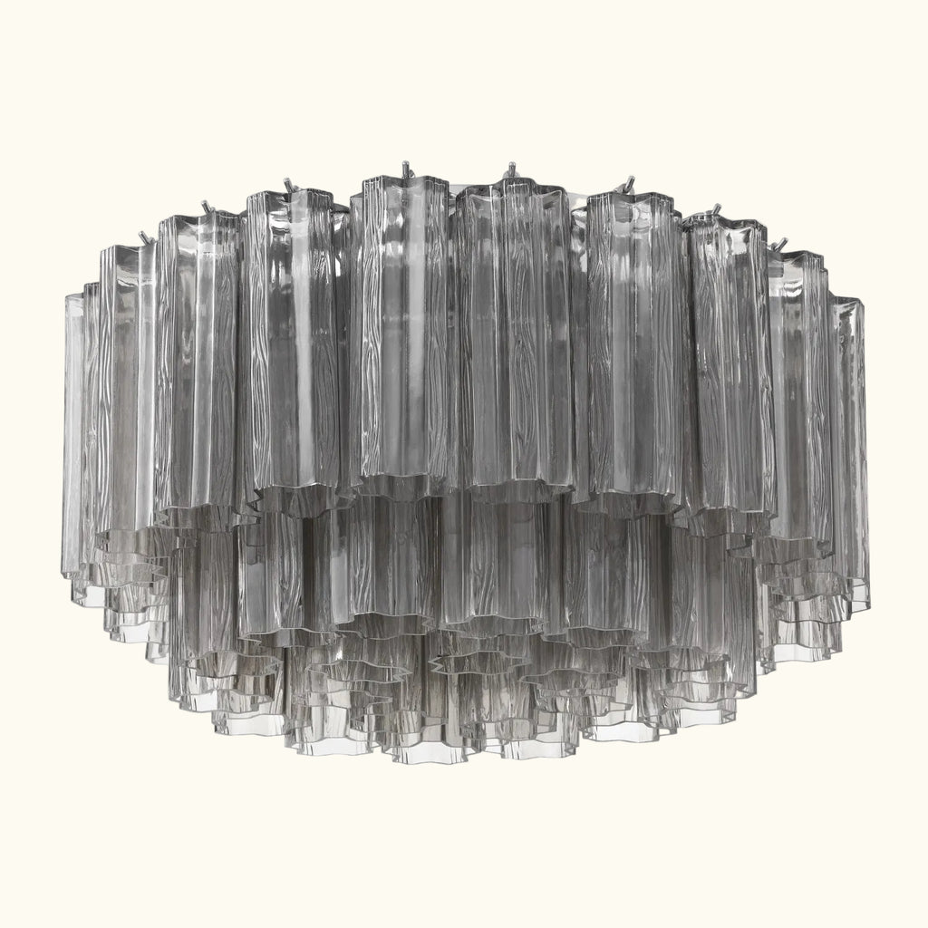 Addis Murano Glass Flushmount 22 inch in Chrome with Smoke glass alternate view 1