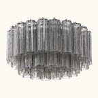 Addis Murano Glass Flushmount 22 inch in Chrome with Smoke glass alternate view 1