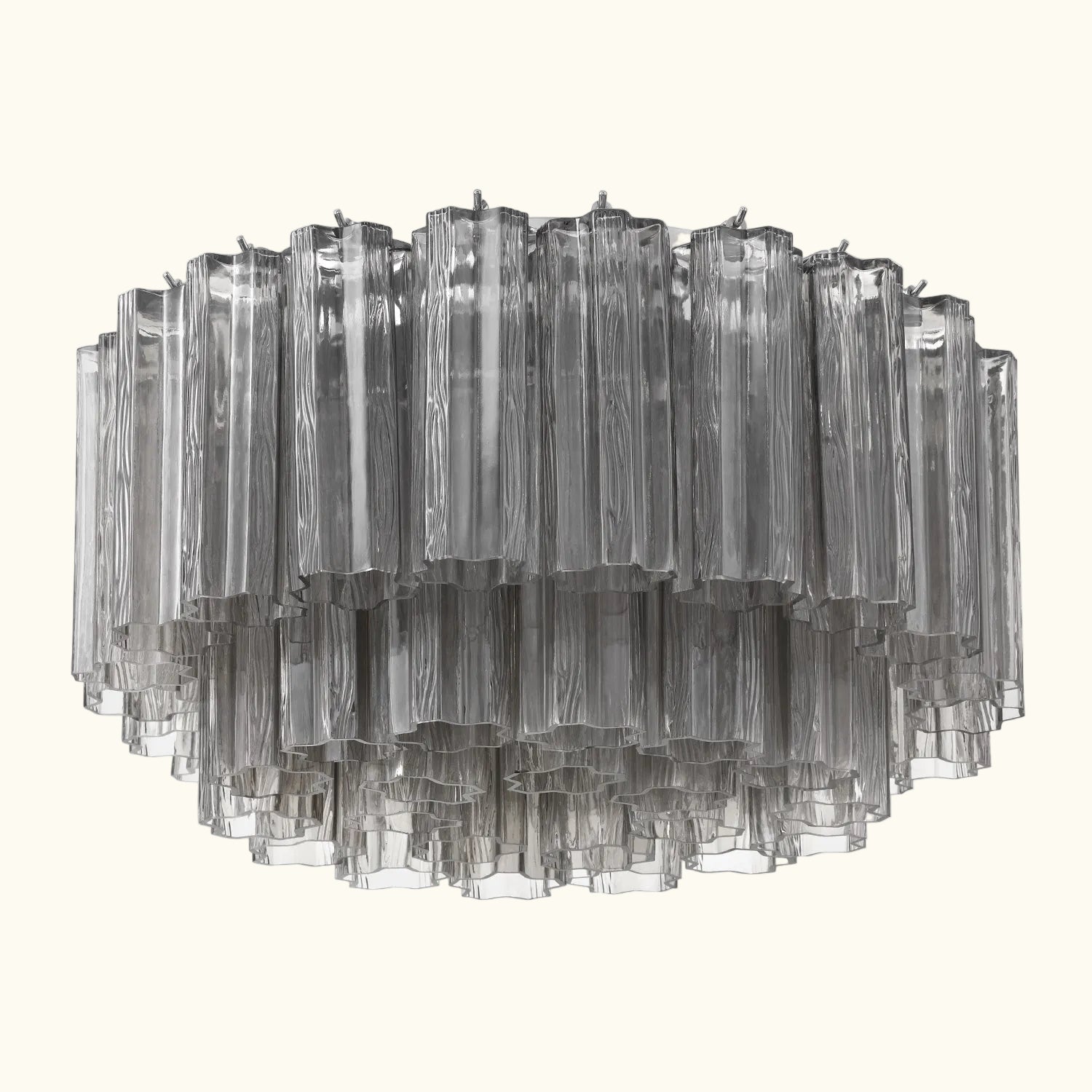 Addis Murano Glass Flushmount 22 inch in Chrome with Smoke glass alternate view 1