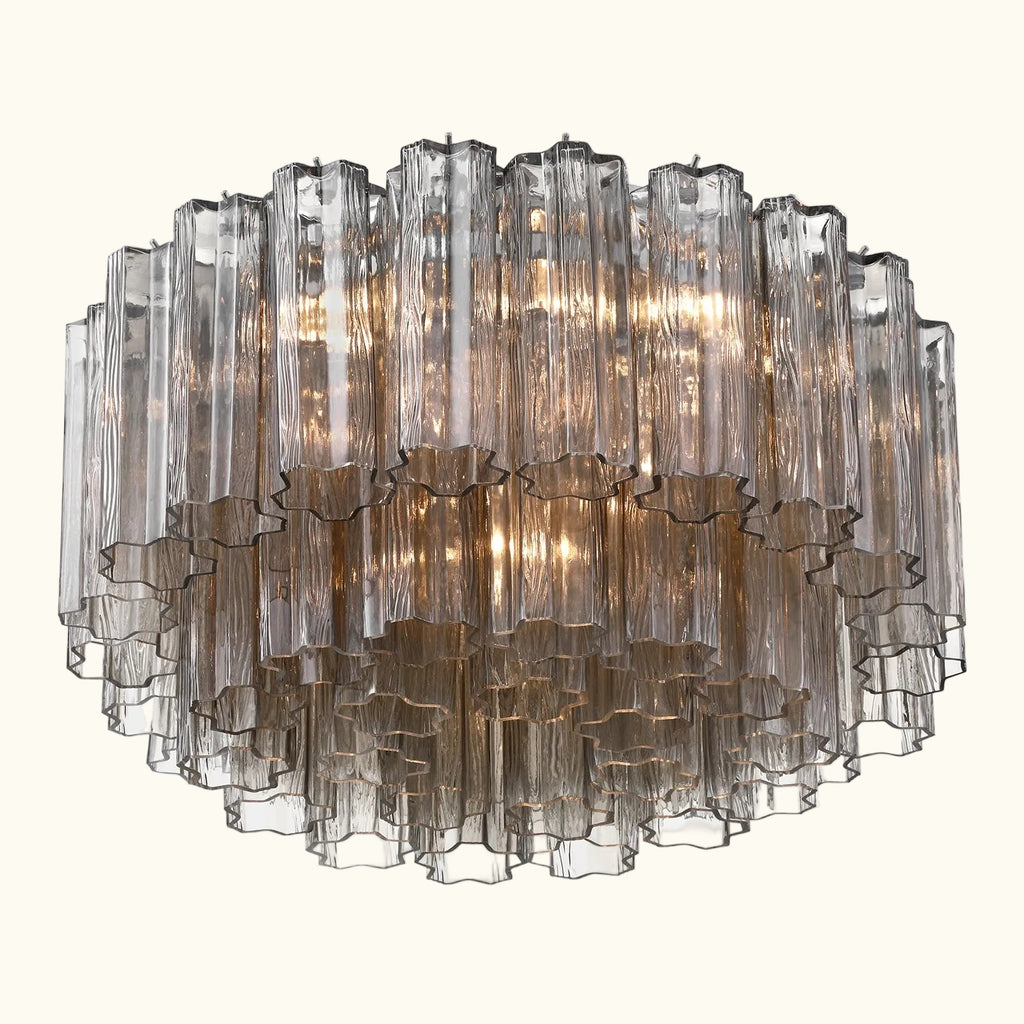 Addis Murano Glass Flushmount 22 inch in Chrome with Smoke glass alternate view 3
