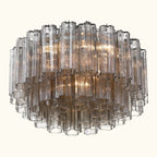 Addis Murano Glass Flushmount 22 inch in Chrome with Smoke glass alternate view 3