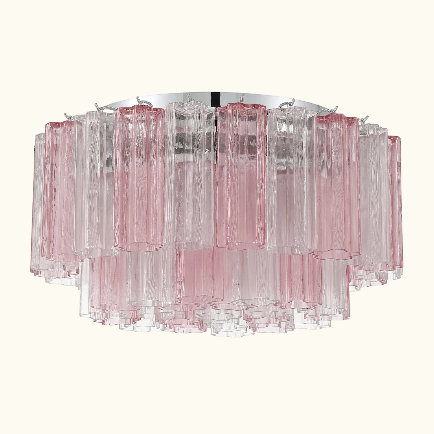 Addis Murano Glass Flushmount 22 inch in Chrome with Spring glass alternate view 1