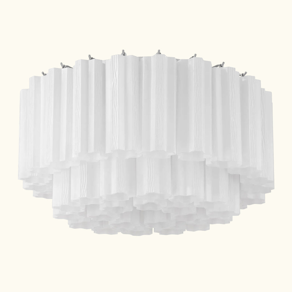 Addis Murano Glass Flushmount 22 inch in Chrome with White glass alternate view 1