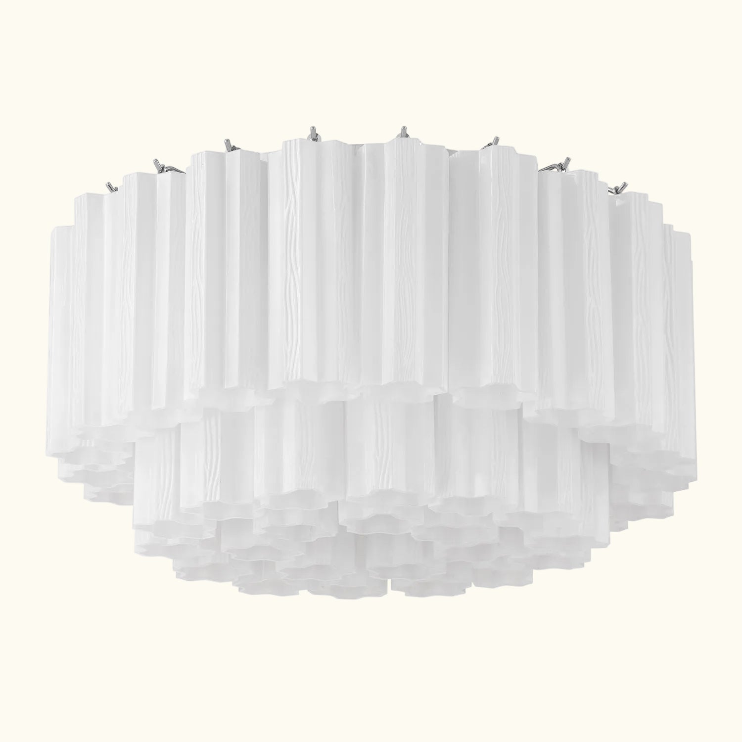 Addis Murano Glass Flushmount 22 inch in Chrome with White glass alternate view 1