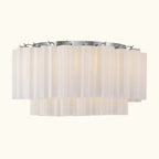 Addis Murano Glass Flushmount 22 inch in Chrome with White glass alternate view 2