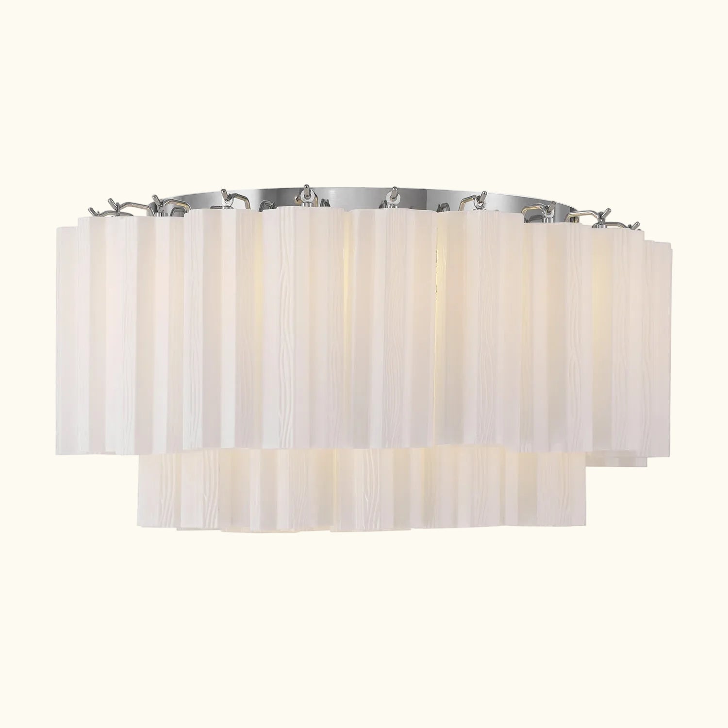 Addis Murano Glass Flushmount 22 inch in Chrome with White glass alternate view 2