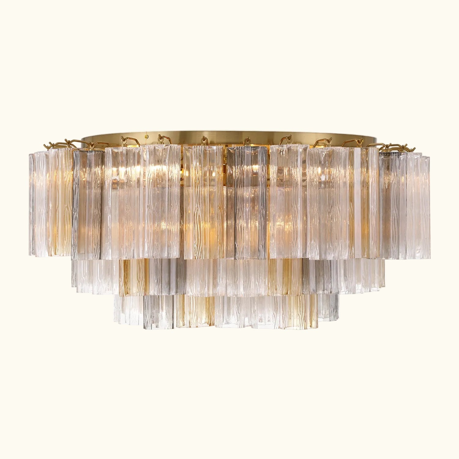 Addis Murano Glass Flushmount 32 inch in Brass with Autumn glass alternate view 2