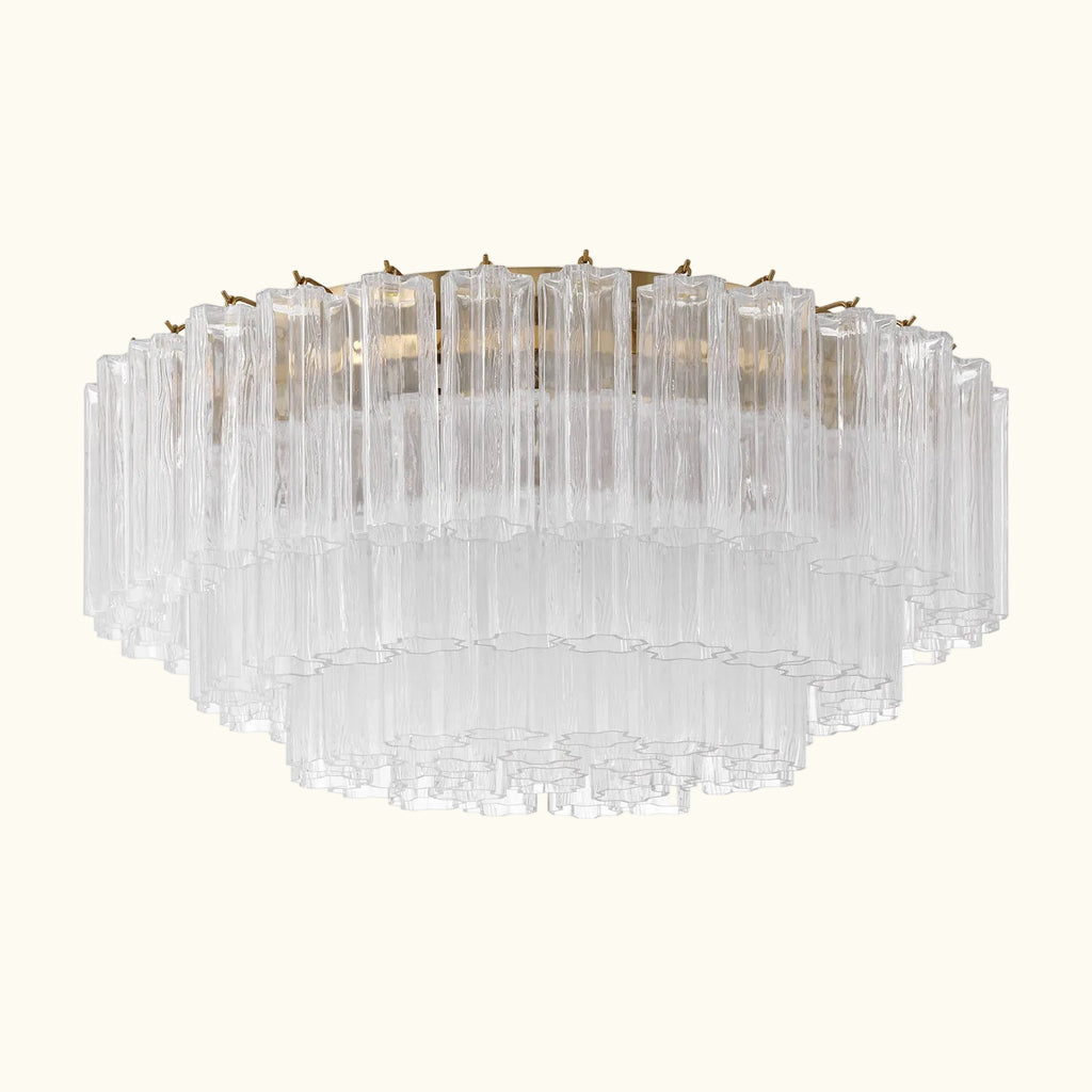 Addis Murano Glass Flushmount 32 inch in Brass with Clear glass alternate view 1