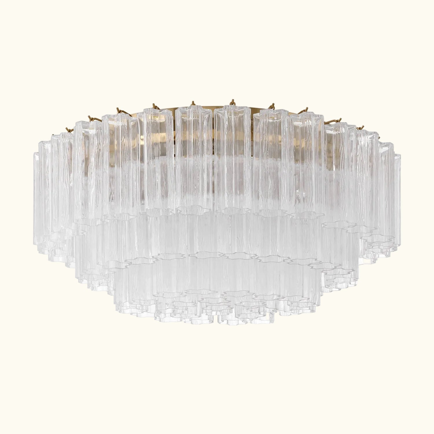 Addis Murano Glass Flushmount 32 inch in Brass with Clear glass alternate view 1
