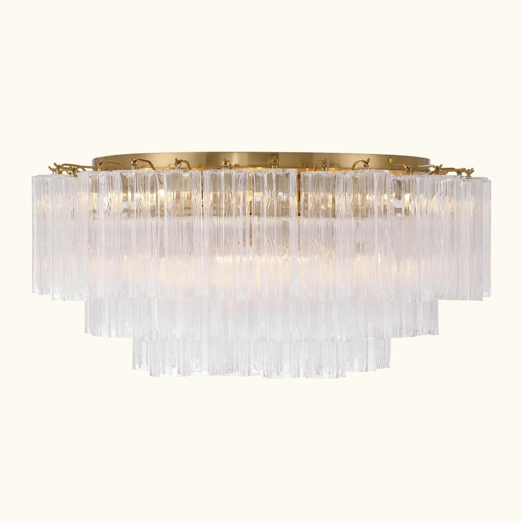 Addis Murano Glass Flushmount 32 inch in Brass with Clear glass alternate view 2