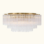 Addis Murano Glass Flushmount 32 inch in Brass with Clear glass alternate view 2