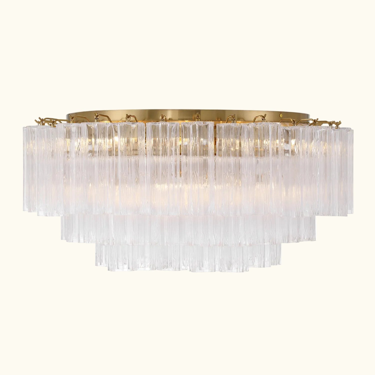 Addis Murano Glass Flushmount 32 inch in Brass with Clear glass alternate view 2