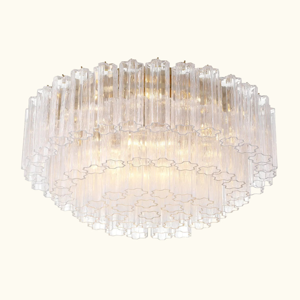 Addis Murano Glass Flushmount 32 inch in Brass with Clear glass alternate view 3
