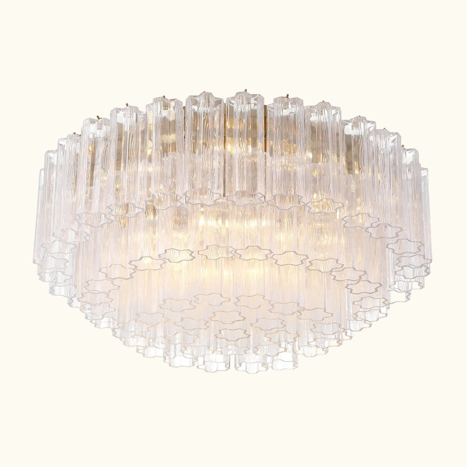 Addis Murano Glass Flushmount 32 inch in Brass with Clear glass alternate view 3