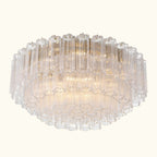 Addis Murano Glass Flushmount 32 inch in Brass with Clear glass lifestyle view 1
