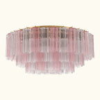 Addis Murano Glass Flushmount 32 inch in Brass with Spring glass alternate view 1