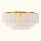 Addis Murano Glass Flushmount 32 inch in Brass with White glass alternate view 2