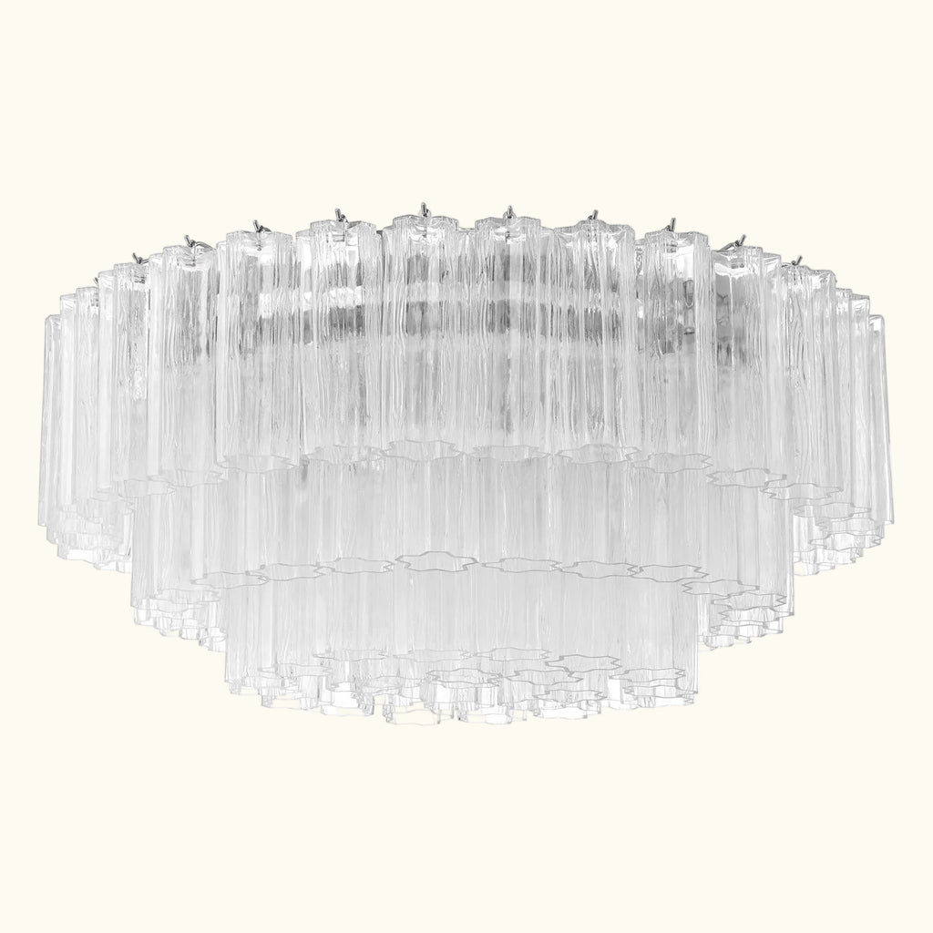 Addis Murano Glass Flushmount 32 inch in Chrome with Clear glass alternate view 1