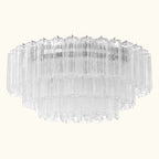 Addis Murano Glass Flushmount 32 inch in Chrome with Clear glass alternate view 1