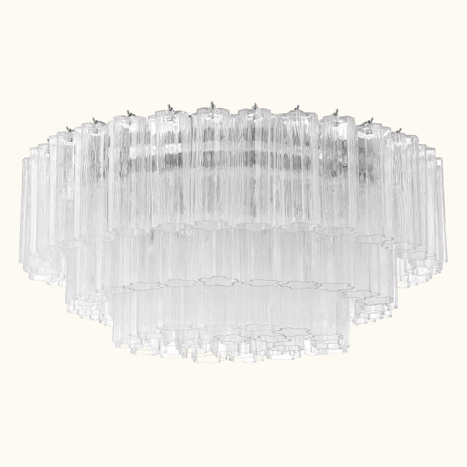 Addis Murano Glass Flushmount 32 inch in Chrome with Clear glass alternate view 1