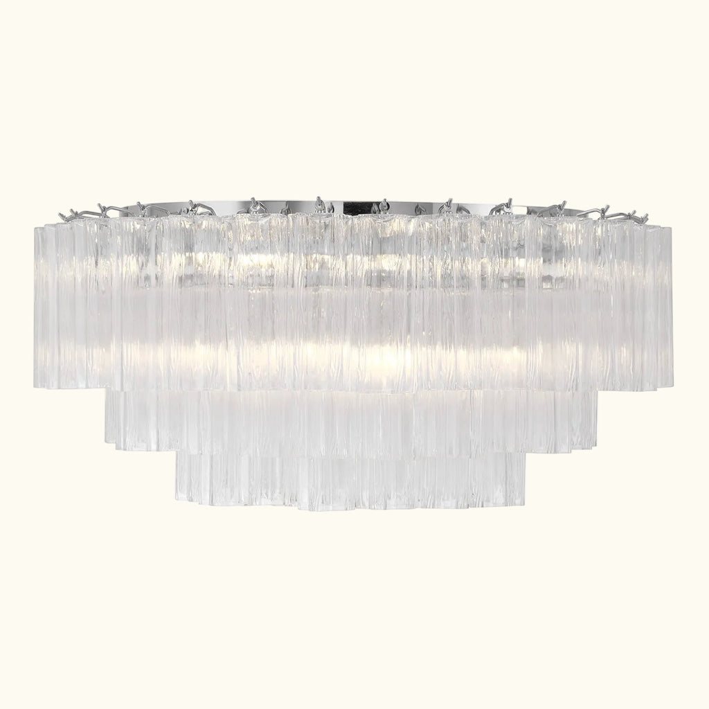 Addis Murano Glass Flushmount 32 inch in Chrome with Clear glass alternate view 2