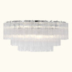 Addis Murano Glass Flushmount 32 inch in Chrome with Clear glass alternate view 2