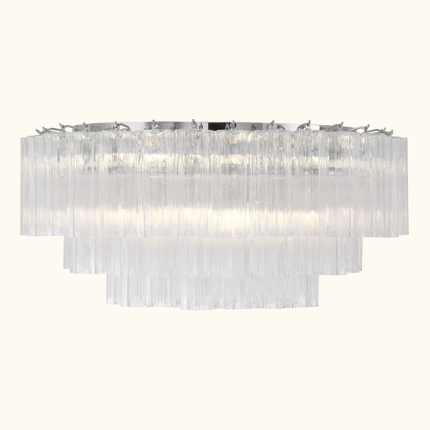 Addis Murano Glass Flushmount 32 inch in Chrome with Clear glass alternate view 2