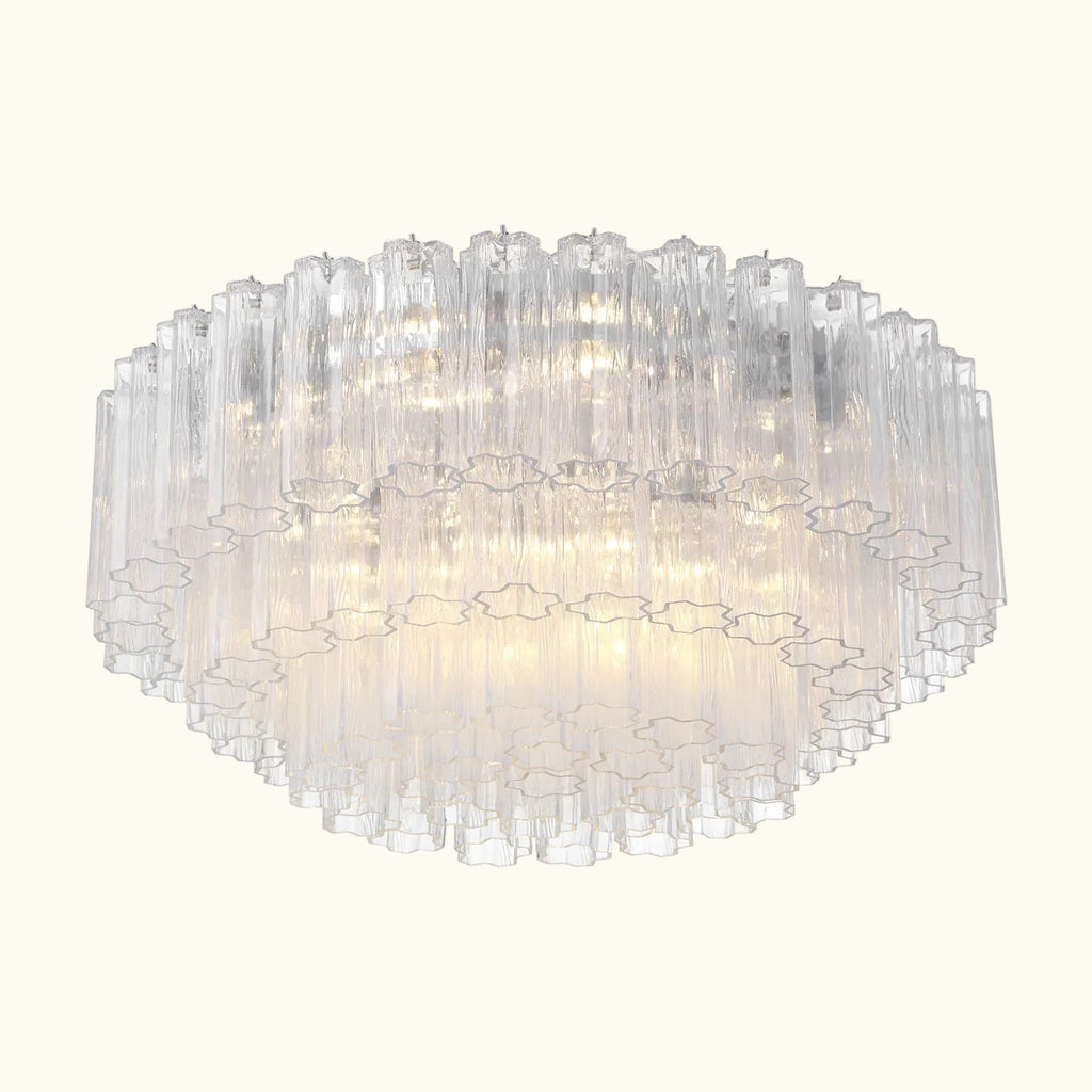 Addis Murano Glass Flushmount 32 inch in Chrome with Clear glass alternate view 3