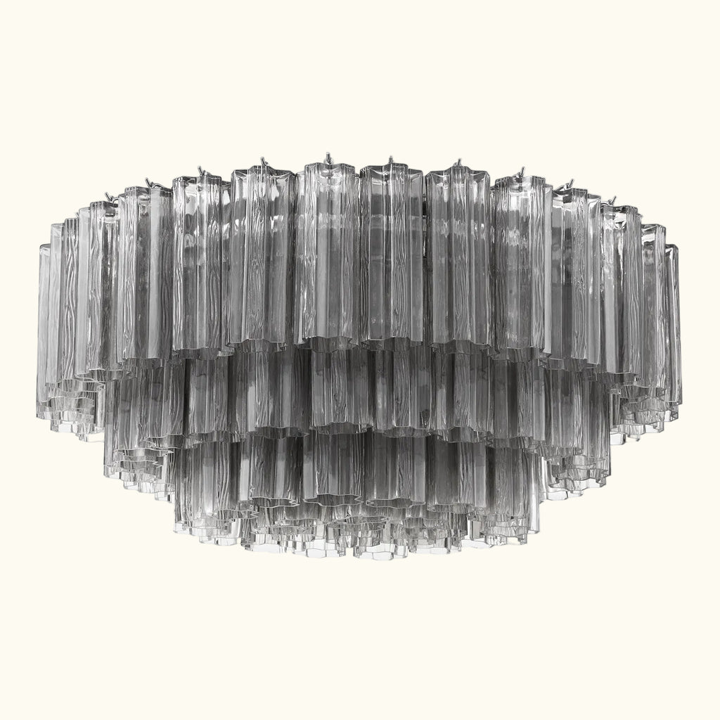 Addis Murano Glass Flushmount 32 inch in Chrome with Smoke glass alternate view 1