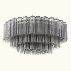 Addis Murano Glass Flushmount 32 inch in Chrome with Smoke glass alternate view 1