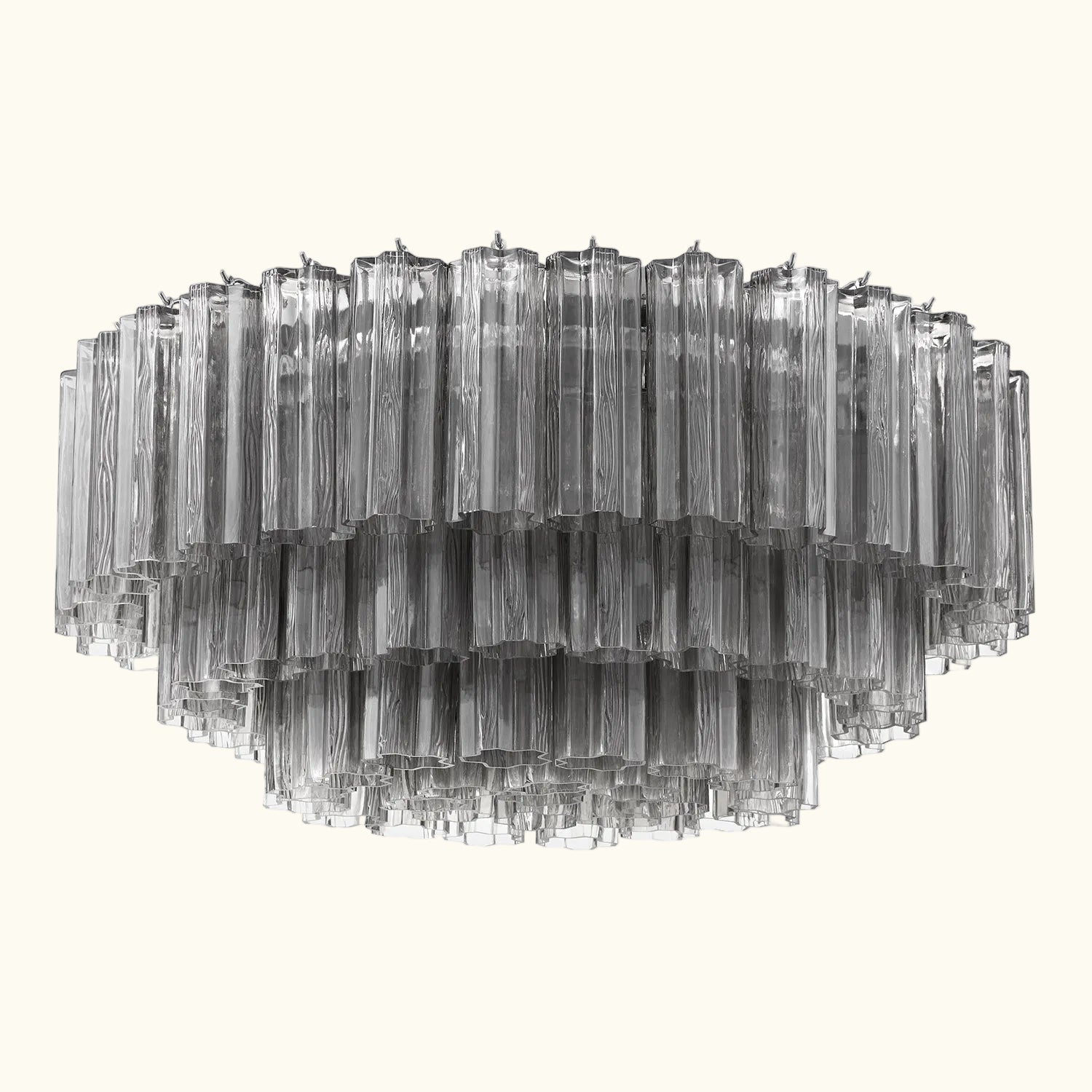 Addis Murano Glass Flushmount 32 inch in Chrome with Smoke glass alternate view 1