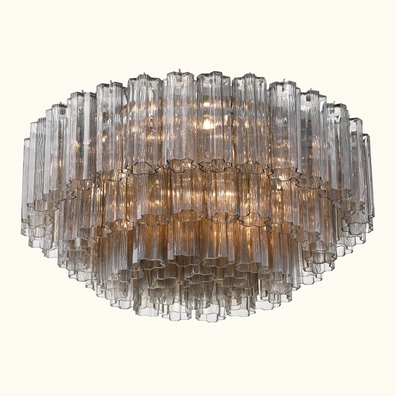 Addis Murano Glass Flushmount 32 inch in Chrome with Smoke glass alternate view 3