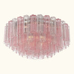 Addis Murano Glass Flushmount 32 inch in Chrome with Spring glass alternate view 2
