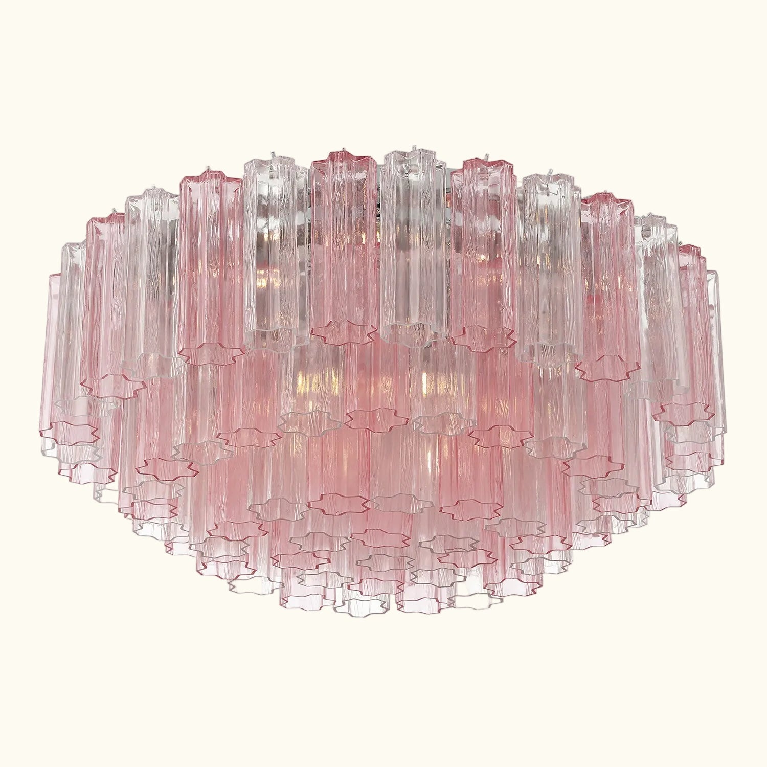 Addis Murano Glass Flushmount 32 inch in Chrome with Spring glass alternate view 2