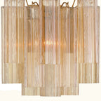 Addis Murano Glass Wall Light 14.5 inch high in Brass with Amber glass alternate view 4