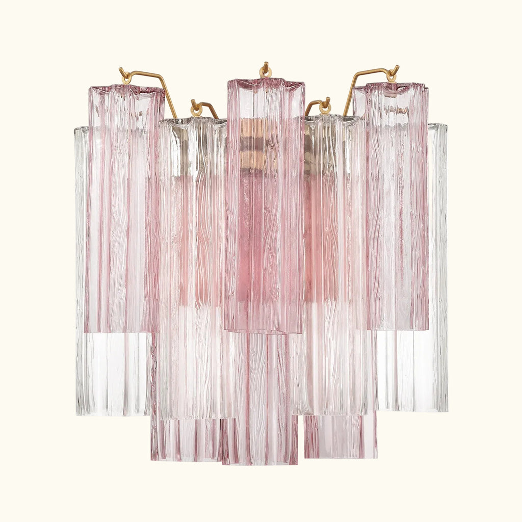 Addis Murano Glass Wall Light 14.5 inch high in Brass with Spring glass alternate view 1