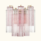 Addis Murano Glass Wall Light 14.5 inch high in Brass with Spring glass alternate view 1