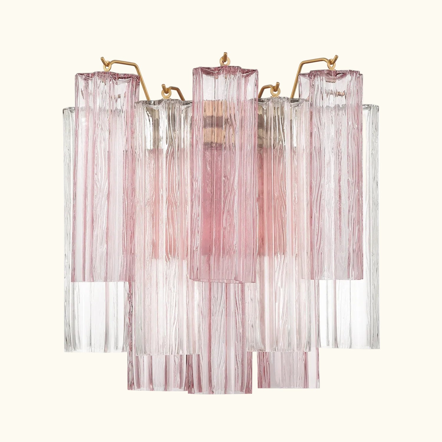 Addis Murano Glass Wall Light 14.5 inch high in Brass with Spring glass alternate view 1