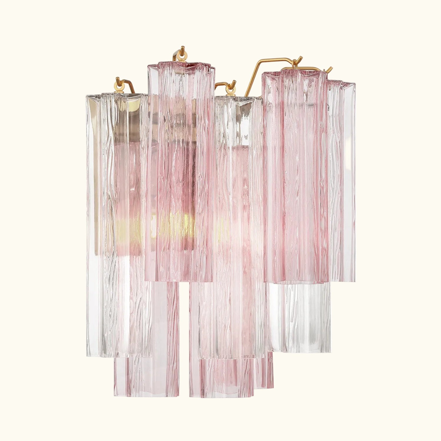 Addis Murano Glass Wall Light 14.5 inch high in Brass with Spring glass alternate view 2