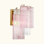 Addis Murano Glass Wall Light 14.5 inch high in Brass with Spring glass alternate view 3