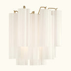 Addis Murano Glass Wall Light 14.5 inch high in Brass with White glass alternate view 2