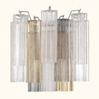 Addis Murano Glass Wall Light 14.5 inch high in Chrome with Autumn glass alternate view 1