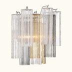 Addis Murano Glass Wall Light 14.5 inch high in Chrome with Autumn glass alternate view 2