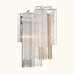 Addis Murano Glass Wall Light 14.5 inch high in Chrome with Autumn glass alternate view 3