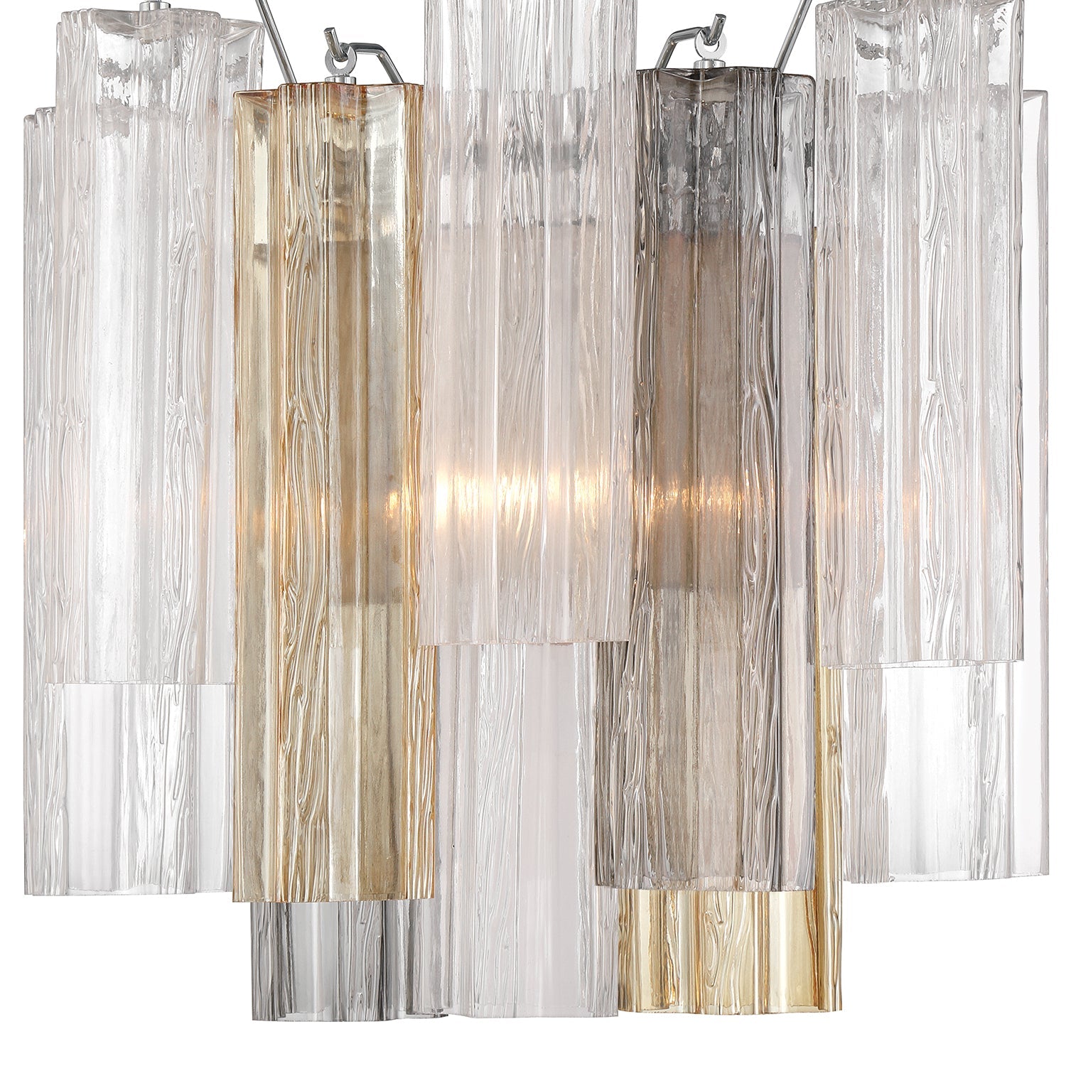Addis Murano Glass Wall Light 14.5 inch high in Chrome with Autumn glass alternate view 4