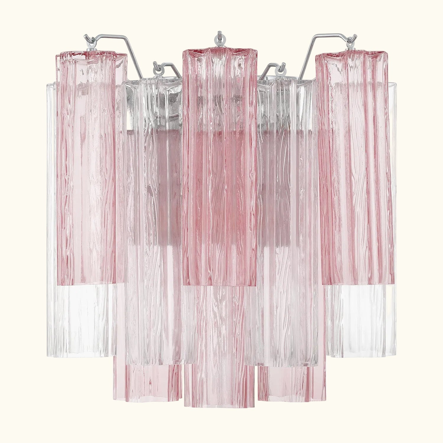 Addis Murano Glass Wall Light 14.5 inch high in Chrome with Spring glass alternate view 1