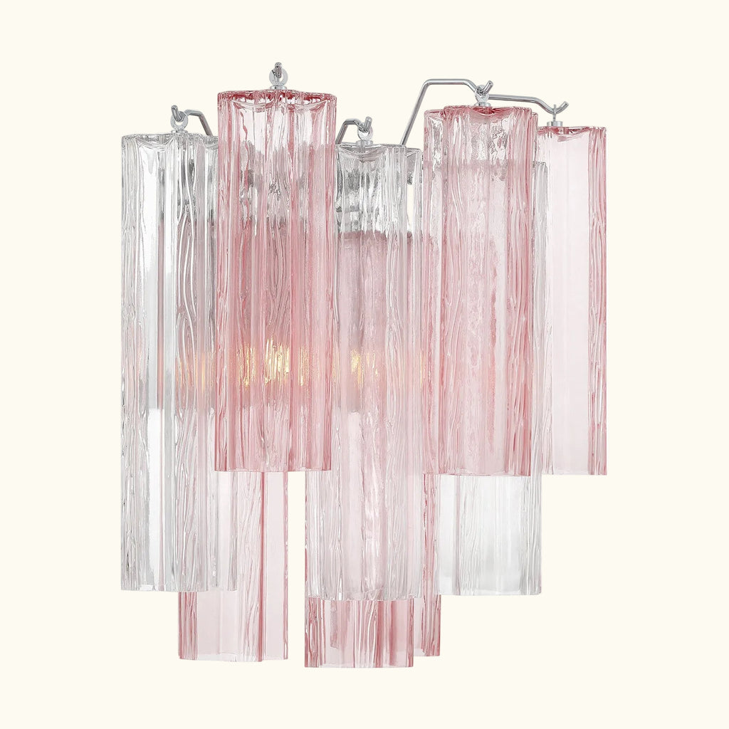 Addis Murano Glass Wall Light 14.5 inch high in Chrome with Spring glass alternate view 2